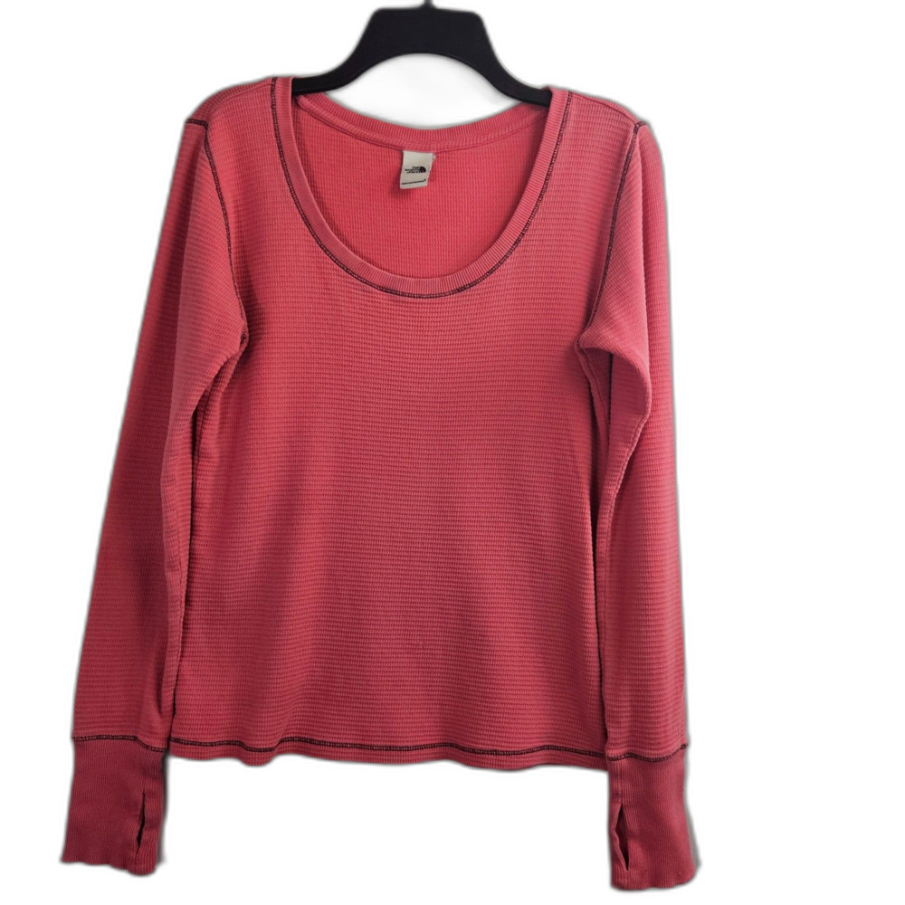 The North Face Chabot Boat Neck Waffle Women's Large Pink Gorpcore Hiking